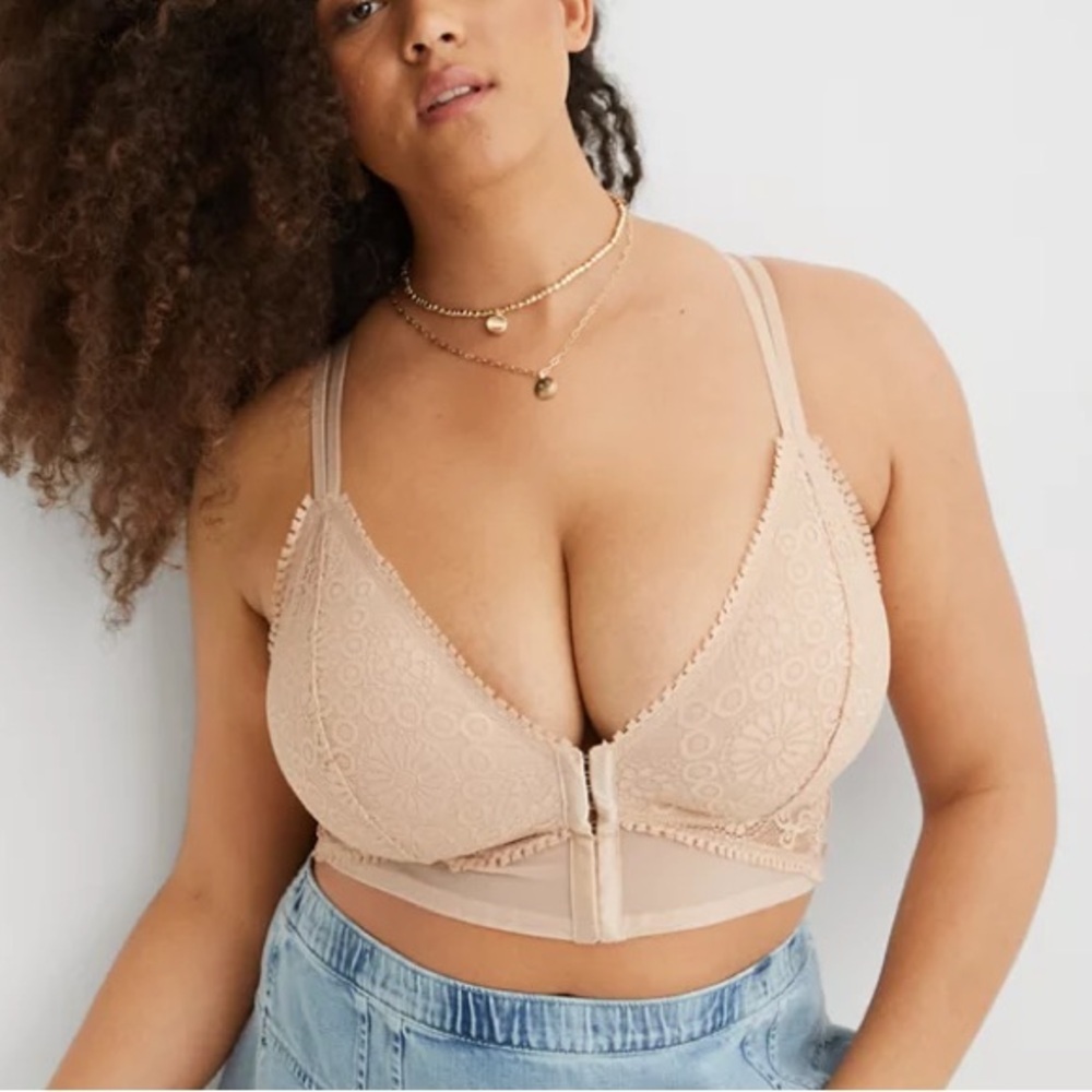 NWOT Aerie Joy Lace Longline Bralette